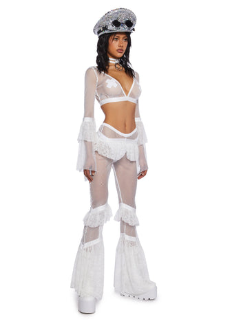 Saints & Sinners Fishnet Crop Top