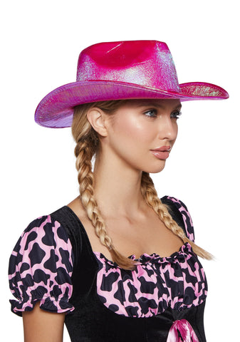 Metallic Pink Cowboy Hat