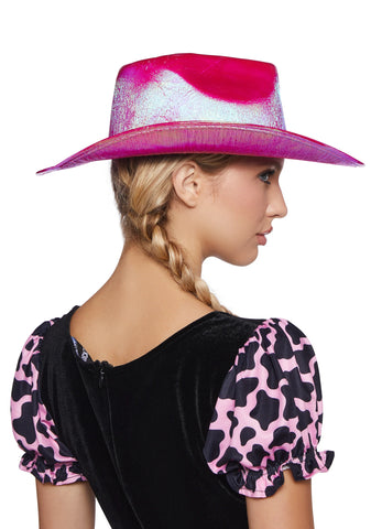 Metallic Pink Cowboy Hat