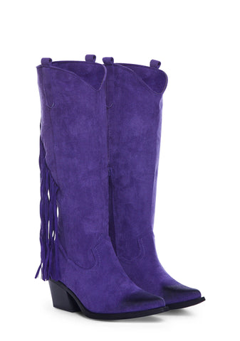 Plum Swept Away Cowboy Boots