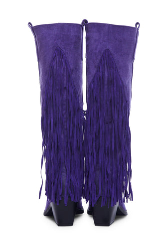 Plum Swept Away Cowboy Boots