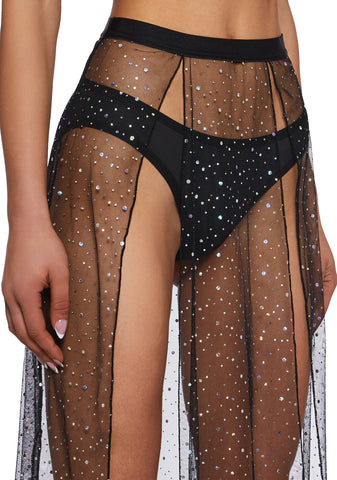Evil Beatz Sheer Maxi Skirt