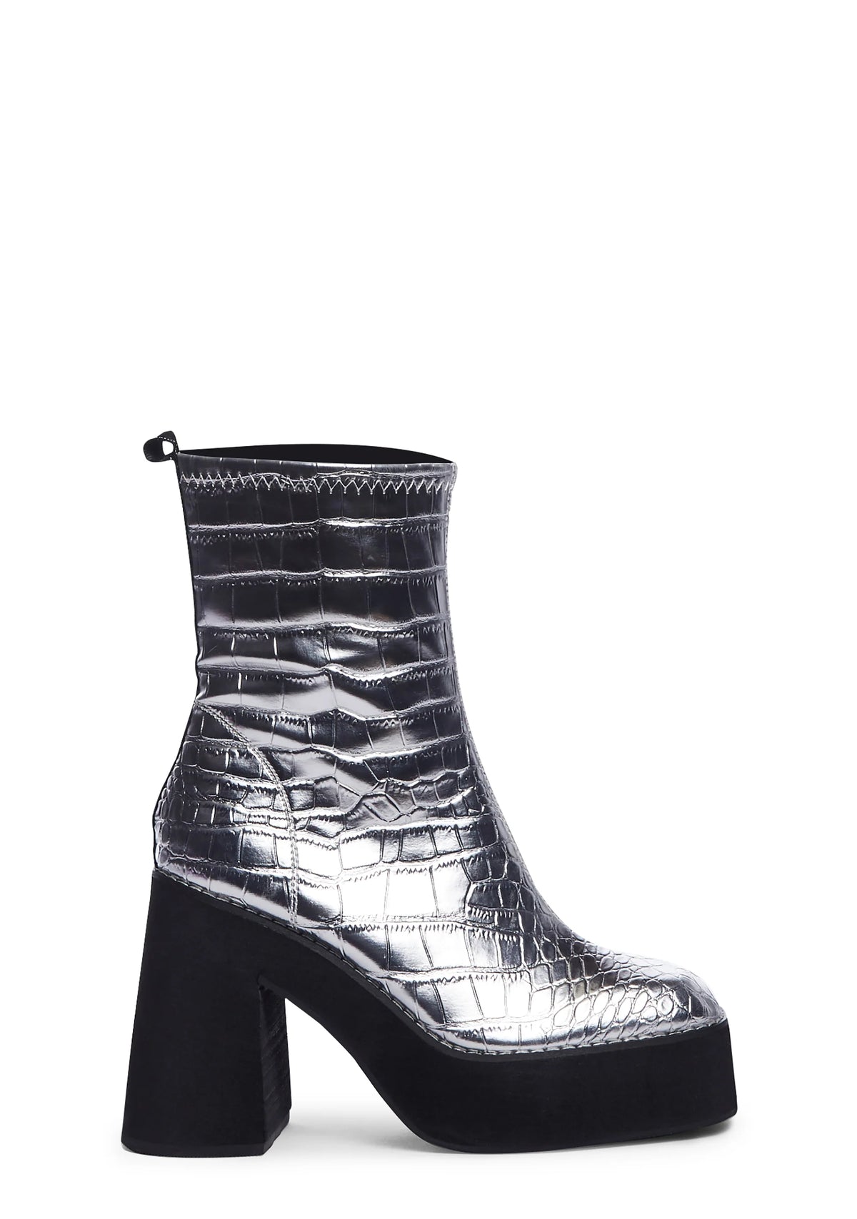 Silver Jupe Platform Ankle Boots