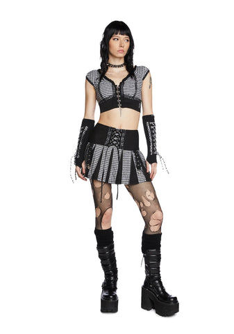 Black And White Bo Peep Arm Warmers