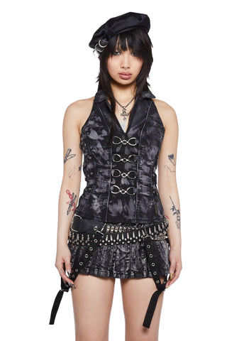 Peace Corset Vest - Black