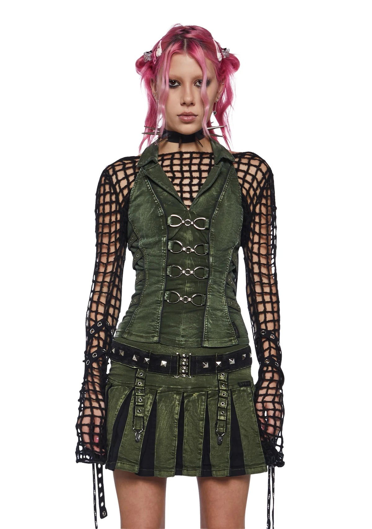 Peace Corset Vest - Green