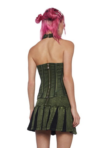 Peace Corset Vest - Green