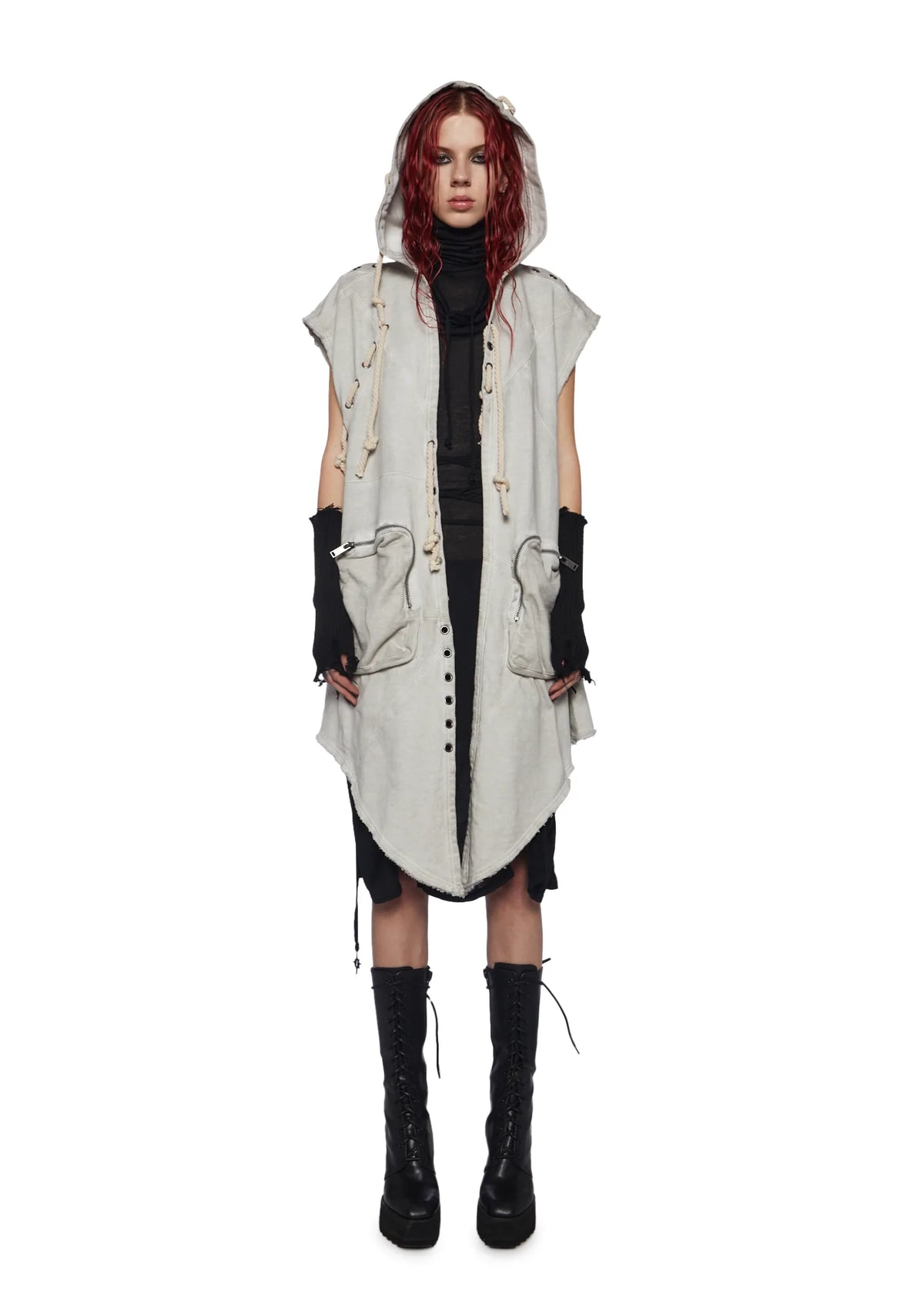 Compression Unisex Hooded Cargo Vest