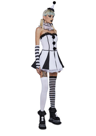 Classic Clown Girl Costume Set