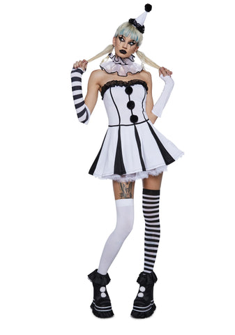 Classic Clown Girl Costume Set