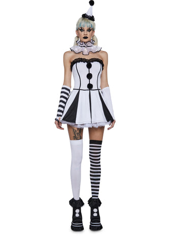 Classic Clown Girl Costume Set