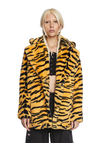 Tiger Hendrix Faux Fur Coat