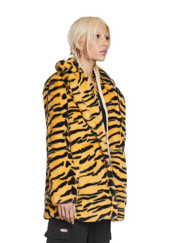 Tiger Hendrix Faux Fur Coat