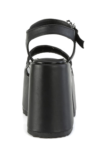 Camel-17 Platform Ankle Strap Sandals