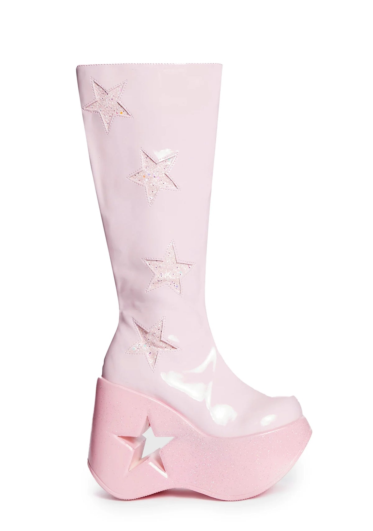 Pink Dynamite-218 Knee High Boots