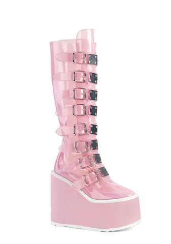 Swing-815C Platform Knee High Boots
