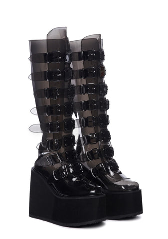 Swing-815C Platform Knee High Boots
