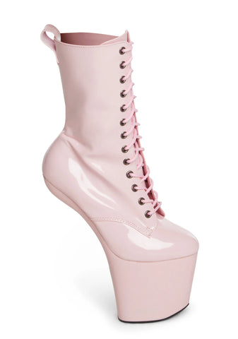 Craze-1040 Platform Boots- Pink