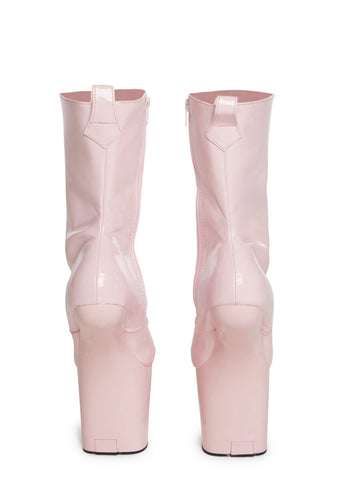 Craze-1040 Platform Boots- Pink