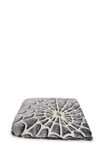 Spiderweb Glow In The Dark Blanket