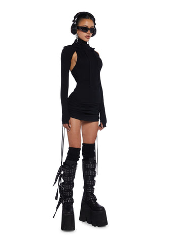 Compression Ruched Mini Dress