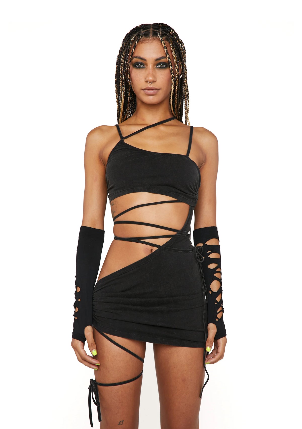 Compression Strappy Mini Dress