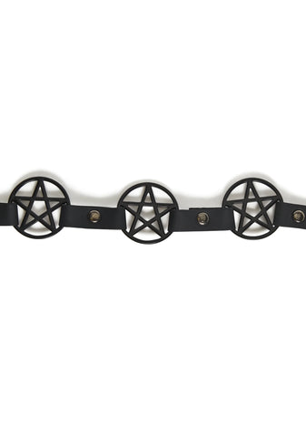 Black Pentagram Belt