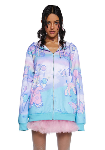 Not So Funhouse Oversized Hoodie - Pastel