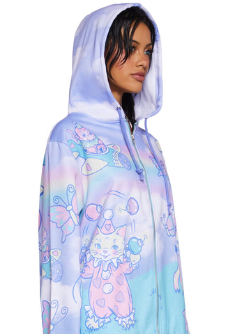 Not So Funhouse Oversized Hoodie - Pastel