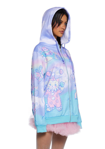 Not So Funhouse Oversized Hoodie - Pastel