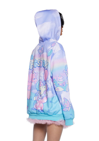Not So Funhouse Oversized Hoodie - Pastel