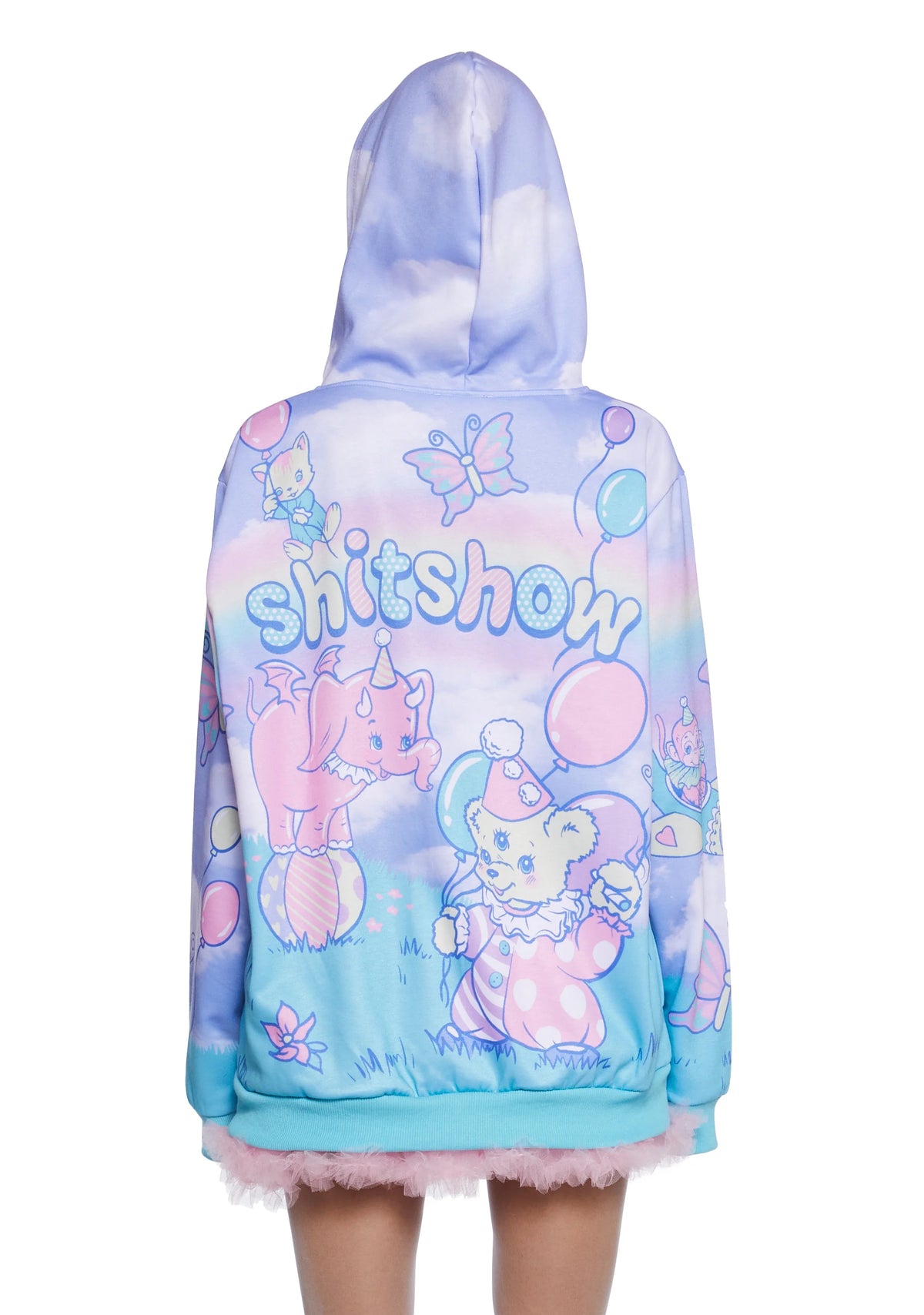 Not So Funhouse Oversized Hoodie - Pastel