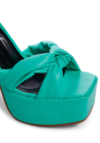 Hiner Platform Heels- Green