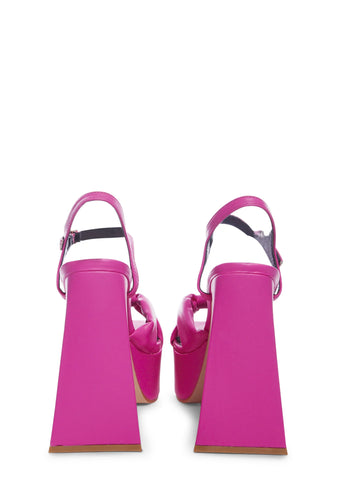 Hiner Platform Heels- Hot Pink