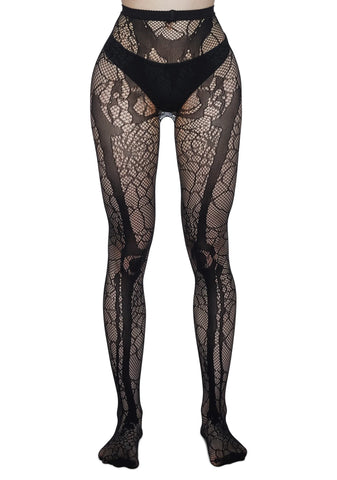 Nightcrawler Fishnet Skeleton Tights