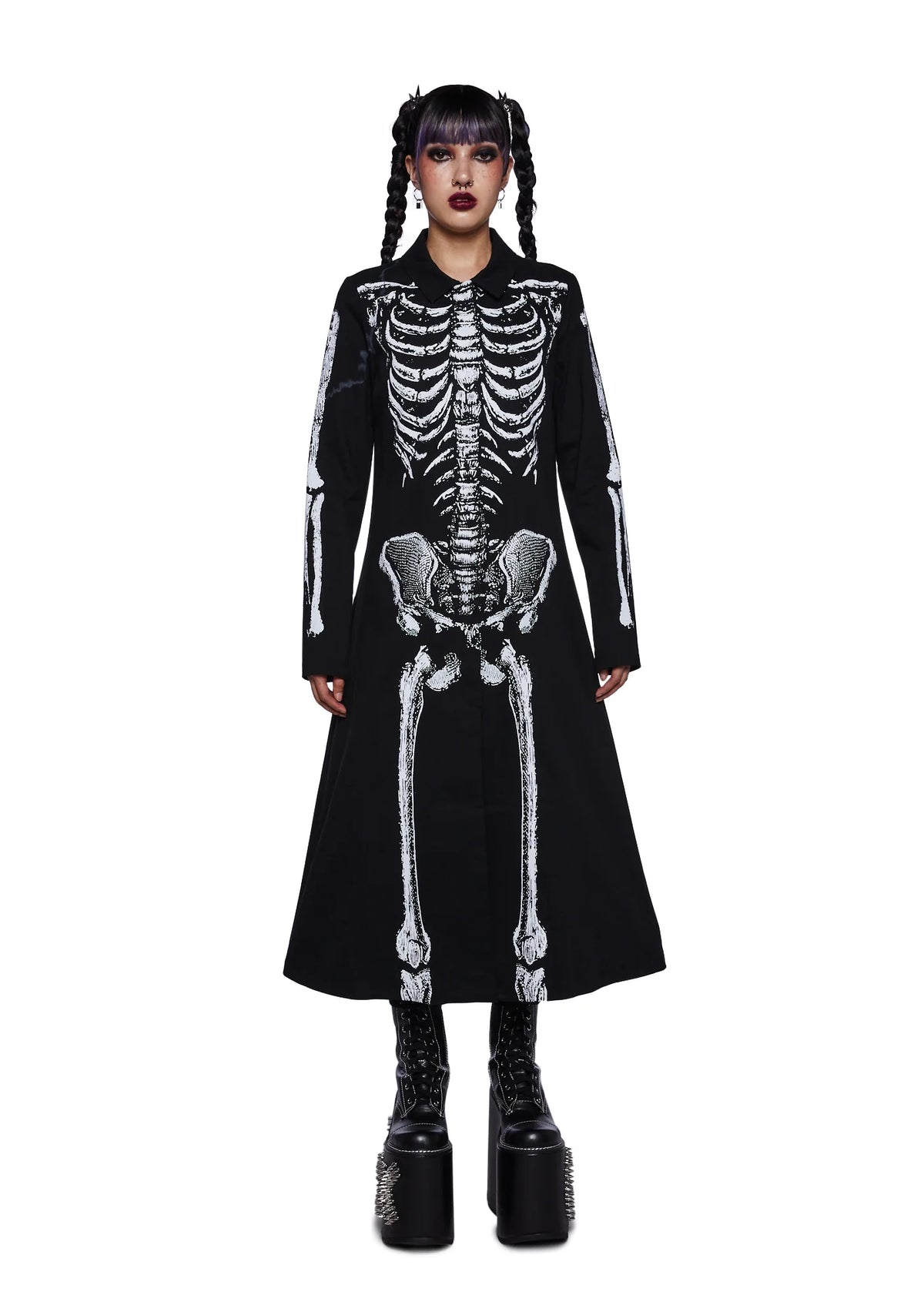 Lurking Horror Skeleton Trench Coat