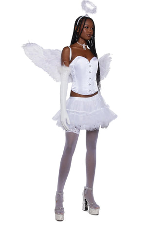 Ruffle Your Feathers Petticoat Skirt - White