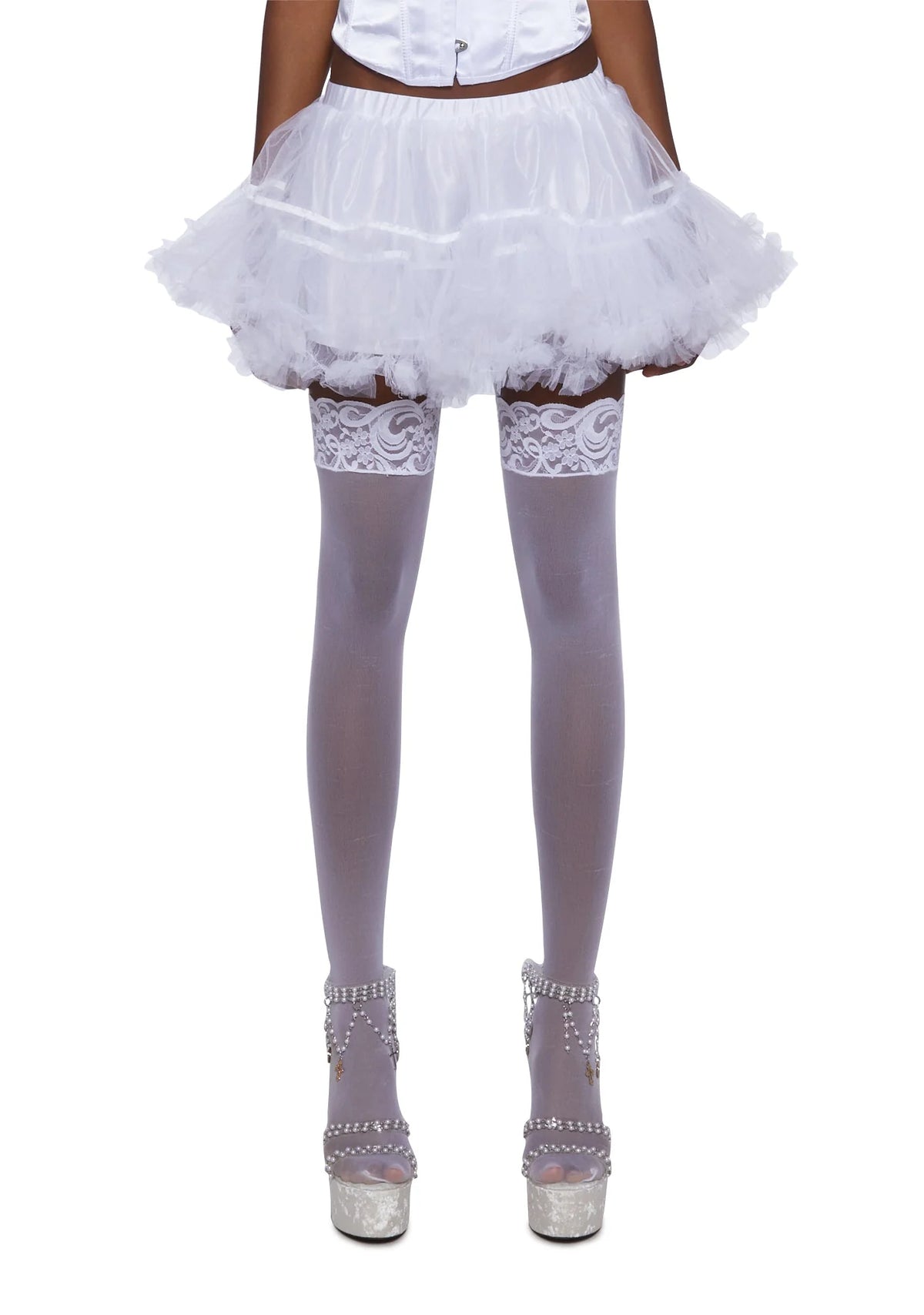 Ruffle Your Feathers Petticoat Skirt - White