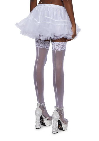 Ruffle Your Feathers Petticoat Skirt - White