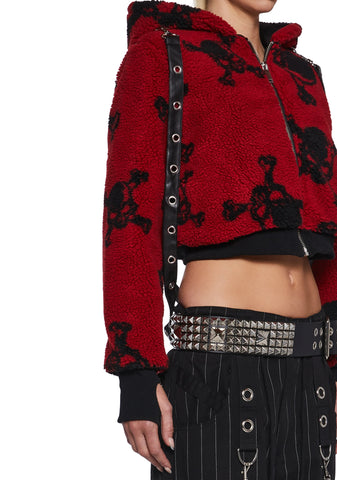 Plain Disguise Hooded Sherpa Jacket