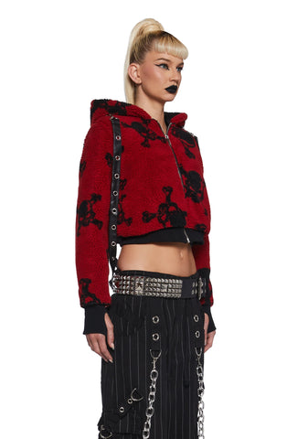 Plain Disguise Hooded Sherpa Jacket