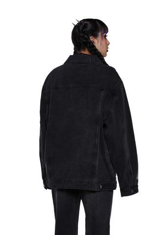 Don't Panic Skeleton Denim Jacket