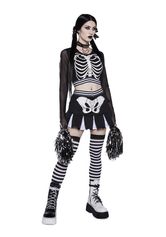 Let's Bone Skeleton Cheerleader Costume