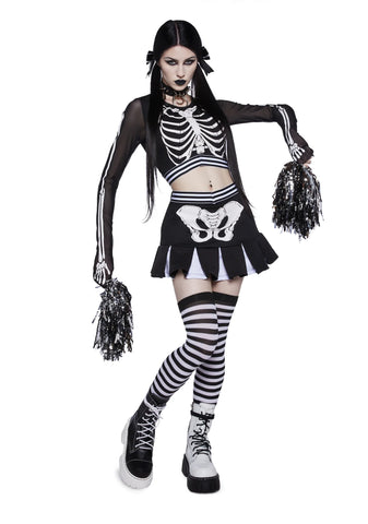 Let's Bone Skeleton Cheerleader Costume