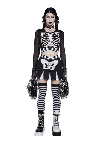 Let's Bone Skeleton Cheerleader Costume
