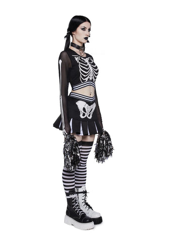 Let's Bone Skeleton Cheerleader Costume