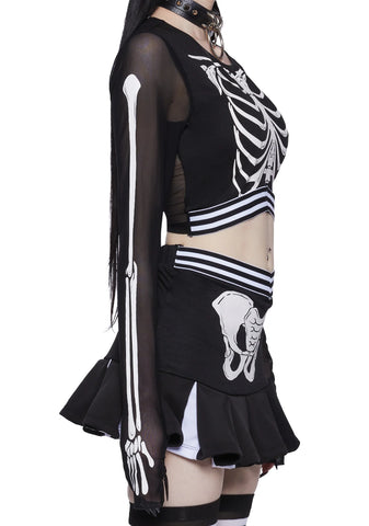 Let's Bone Skeleton Cheerleader Costume