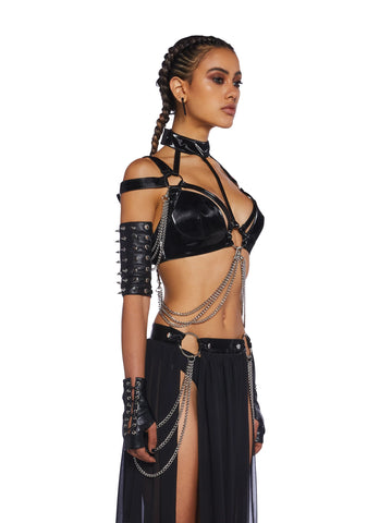 Immersed In Magic Harness Top - Black