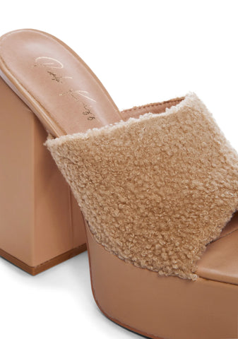 Natural All The Feels Platform Heels