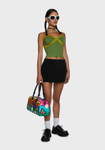 Contrast Lace Cami Top